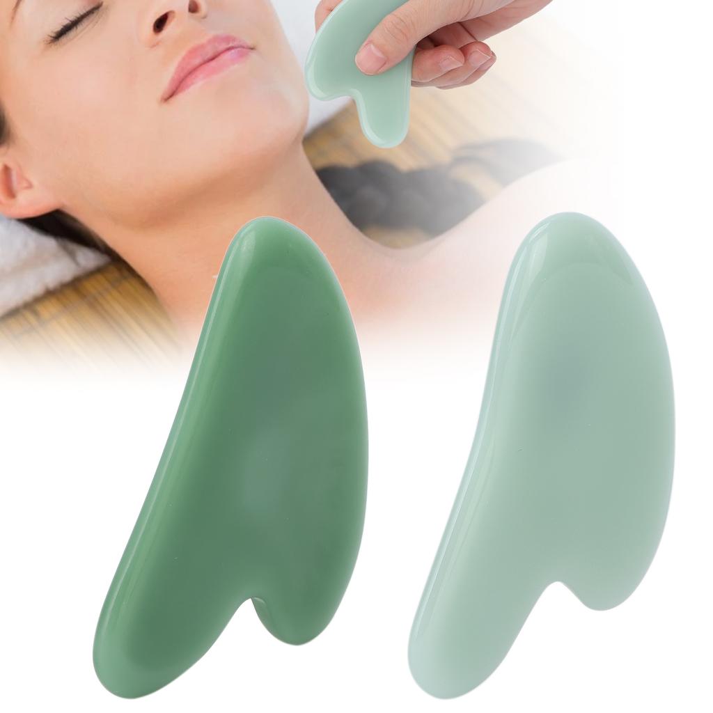  Sha Facial Tool Natural Jade Stone Guasha Massage Board for Face Relieve Tensions