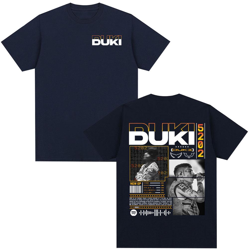 Rapper Duki Duki 5202 MIXTAPE 2025 Album T Shirts Mens Women Fashion Hip Hop Vintage T-shirt Cotton Casual Short Sleeve T-shirts