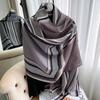 Luxury Brand Autumn and Winter Women New Style Fashion Color Matching Print Silk Scarf Lady Popular Headcloth Beach Shawl