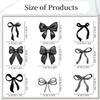 Coquete Birthday Party Decorations - 36PCS Black Bow Cupcake Toppers Decoration Bow Party Baby Shower Decor Supplies Bow Theme Bridal Shower