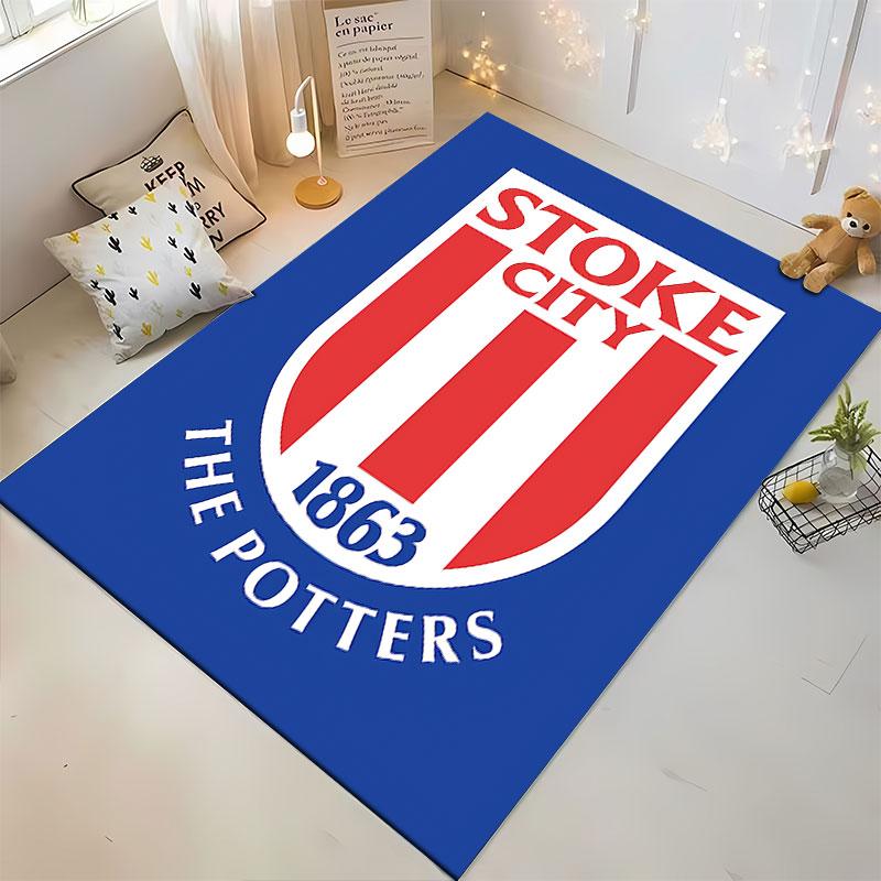 Stoke City Football Logo Carpet Suitable As a Non-slip Mat for the Living Room or Bedroom Sofa