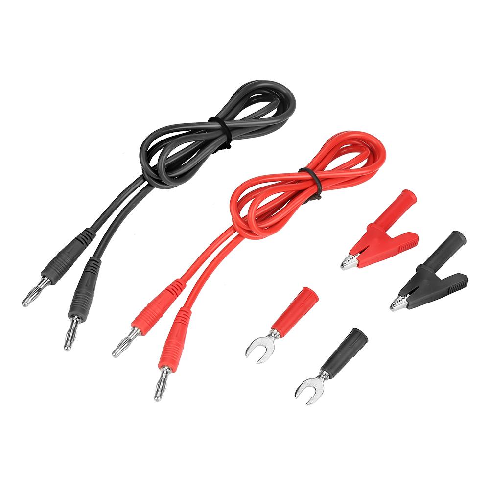 6 in 1 Banana to Banana Plug 6mm Insert Plate Crocodile Clip Test   Set Accessories P1041B