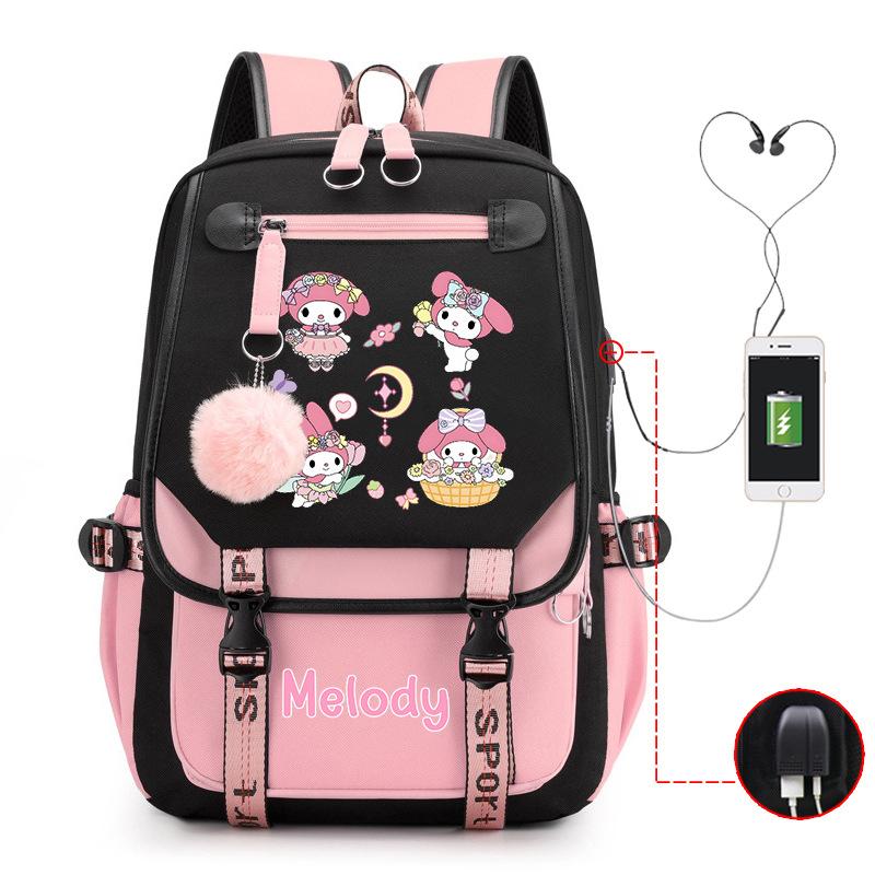 Cartoon Pink Rabbit Children'S School Bag Elementary School Girls Large Capacity Japanese Girls Backpack