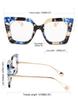 Karsaer Oversized Square Blue Light Blocking Glasses Eye Strain Glare Pearl Inlay Arm Cat Eye Fashion Eyewear E1054