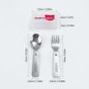 3Pcs/Set Portable Folding Fork Spoon With Box 304 Stainless Steel Cutlery Set Mini Cute Tableware Set Suitable for Kids Students