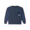 Denim Patchwork Crew Sweatshirt Asia Sizing 'Navy' Men's 10025519-A02