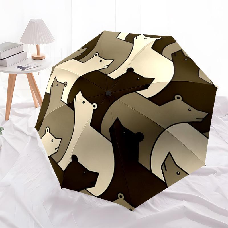 1pc Polar Bears Automatic Open/Close Umbrella - Compact Travel Umbrella, Gift for Birthdayyy251208196