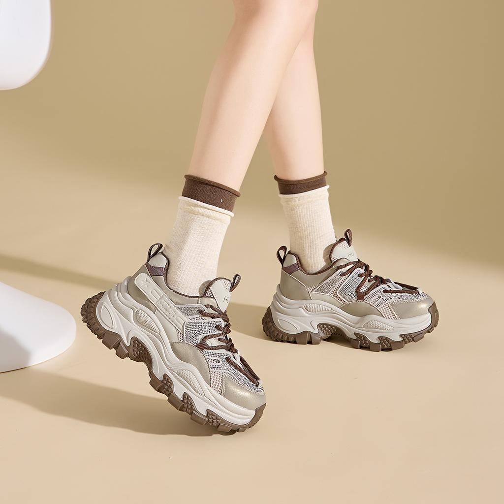 Dad's Shoes Women's Thick Sole Spring New Retro Height Increasing Small Fashionable Versatile Casual Sports Shoes