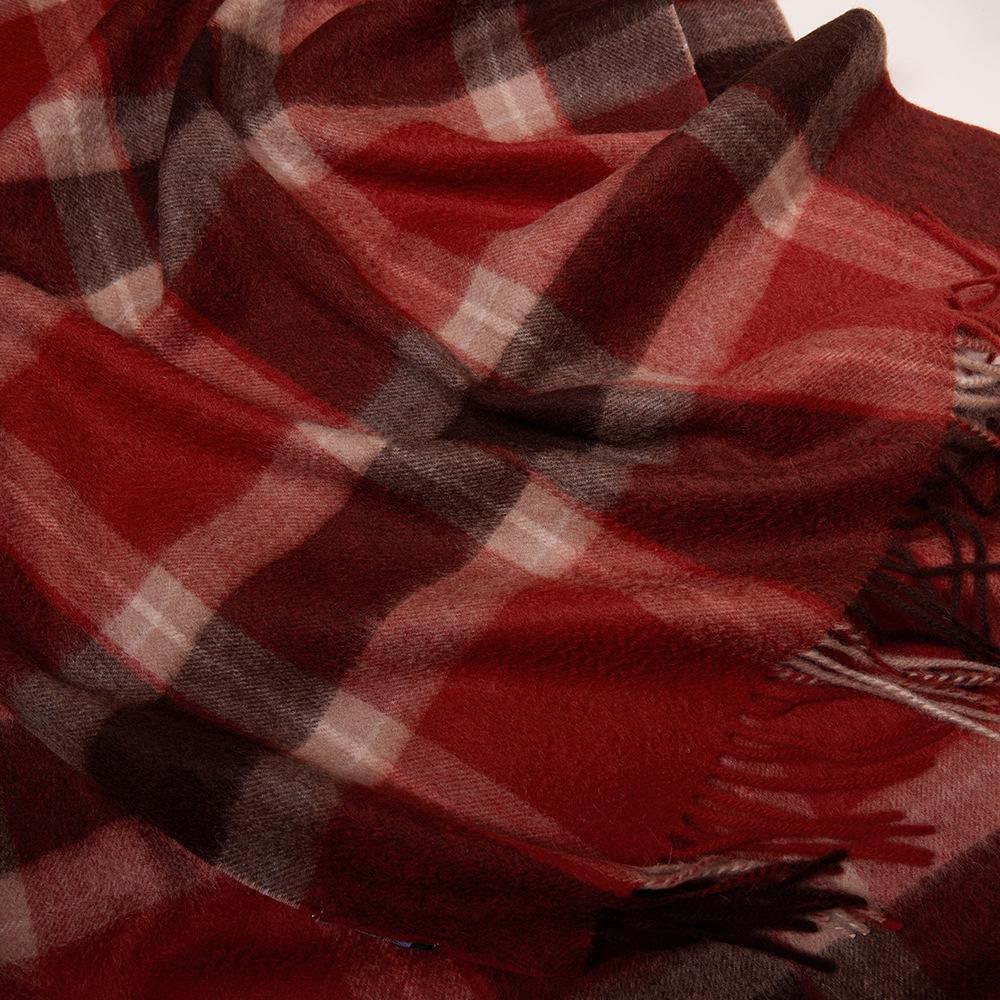 2025 Autumn/Winter Unisex 100% Pure Cashmere Plaid Scarf Shawl