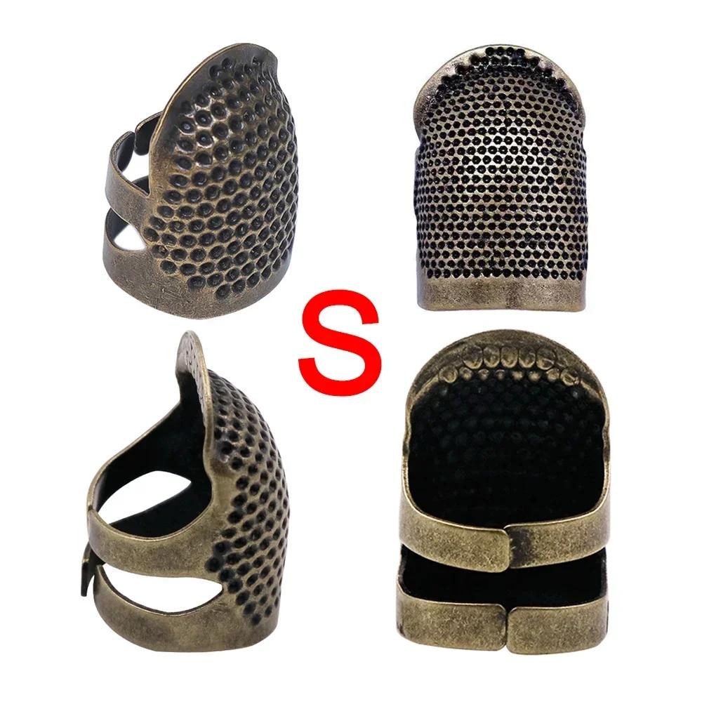 1/10 шт. Регулируемый винтажный швейный наперсток ручной работы, нескользящий, для вышивки, против кольца, винтажный наперсток для прессования иглы, держатели для пальцев 1PC