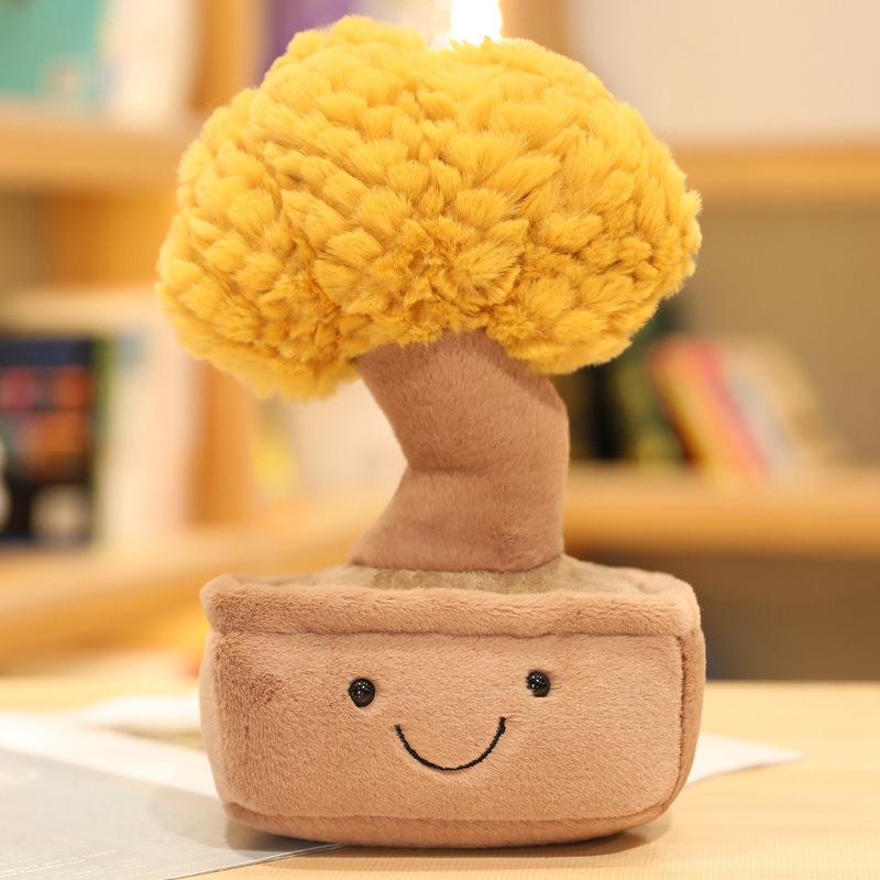Simulated Music Cake Plush Toys Fun Plant Ornaments Pine Tree Wealth Bamboo Home Living Room Decorations