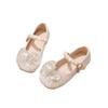 Girls crystal shoes 2025 spring and autumn new children's leather shoes baby single shoes casual shoes princess leather shoes dress shoes