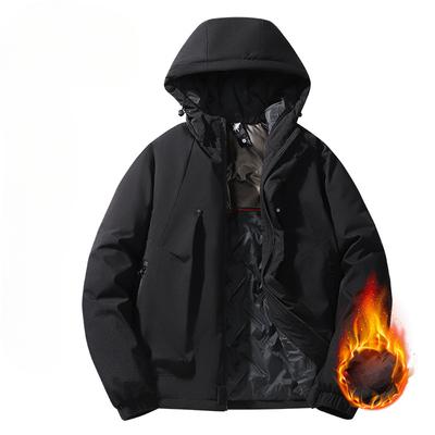 Φθινοπωρινό και Χειμερινό Ζακέτα από Γραφένιο, Φλις, Πυκνωμένο Ζεστό Βαμβακερό Παλτό, Ανδρικό, Αντιανεμικό, Αδιάβροχο, Ριχτό Παλτό