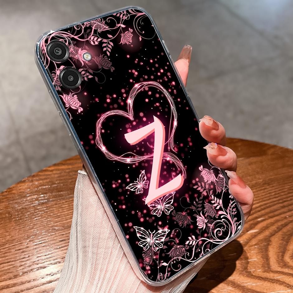 Phone Case For Samsung Galaxy A06 A07 4G 5G Cute Butterfly Letter Clear Silicone Protective Cover For SamsungGalaxyA06 A07 Funda