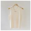 Loose Fit Knit Strap Tank Top Women White Sleeveless Casual T Shirt for Summer