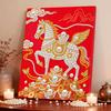 Faux Pearl Painting Kit Horse Pattern DIY 3D Beaded Art Craft with Glossy Faux