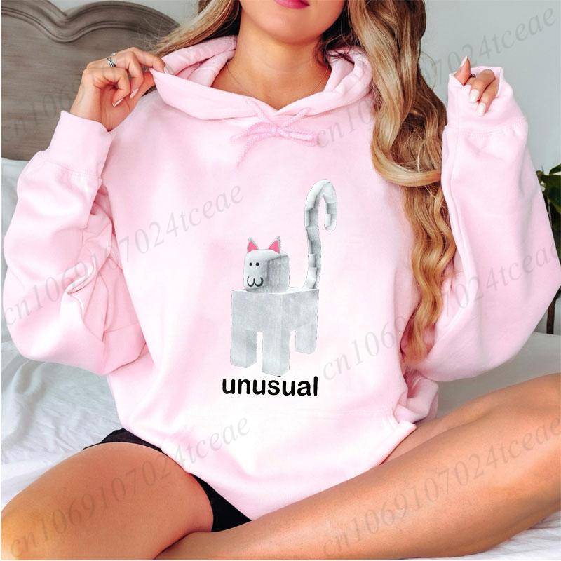 

Юмор Универсальный Модный Принт Мяу Кошки Повседневные Женские Худи Свободного Классического Стиля С Длинным Рукавом Уличная Одежда Черные Толстовки Топы 3XL