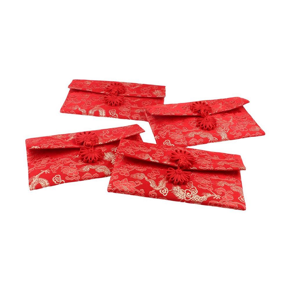 Chinese Traditional Best Wishes 2025 New Year Spring Festival Chinese Wedding Red Envelope Money Bags HongBao Red Packets