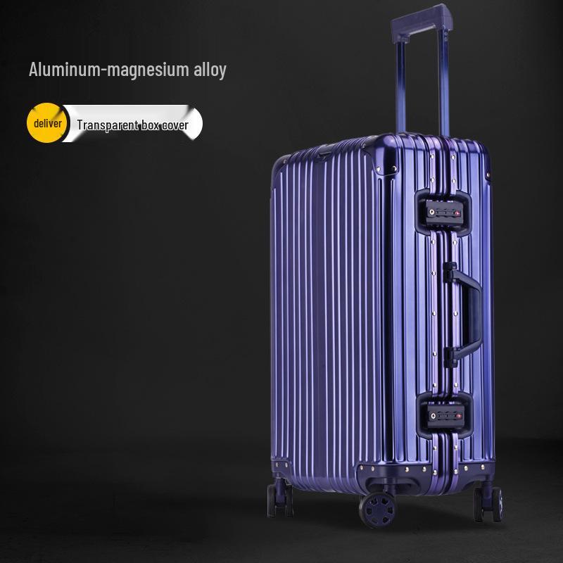 20-Inch Unisex Carry-On Suitcase with Aluminum-Magnesium Alloy, Combination Lock & Universal Wheels