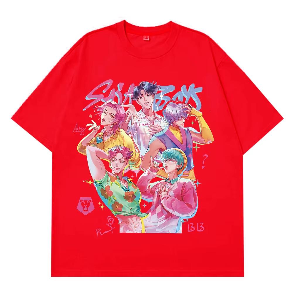 

Kpop Saja Boys Охотники на демонов Модные Графические Футболки Мужские Женские Смешные Футболки Летние Повседневные Хлопок Хип-хоп Высококачественные Футболки 4XL