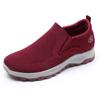 Stepping shoes for old men and women, breathable mesh flats, one pedal, non-slip elderly shoes are versatile