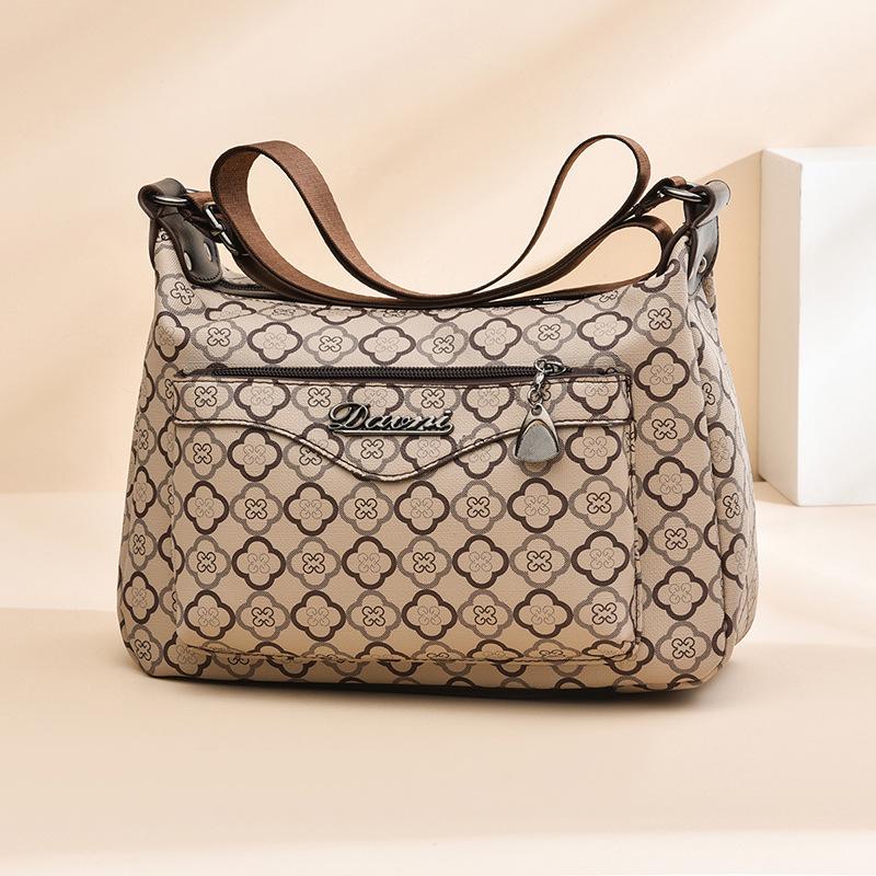 New flower material retro trend shoulder bag small square bag
