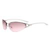 Women's Y2K Cat-Eye Metal Sunglasses - High-End Luxury, European & American Street Style Sun Protection Glasses