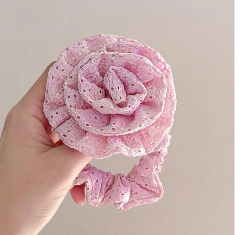 

2024 Рожева резинка-скранчі: Високоякісний осінньо-зимовий аксесуар для волосся