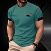 Summer Men's Casual Fashion Simple Trend 3D Short Sleeve Printed T-Shirt Top