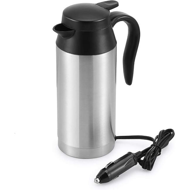 Car Kettle Boiler Sunsbell 650ml Car Heating Travel Cup Stainless Steel Mug Car Coffee Cup Warmer with DC 12V Charger for Car (Kettle Boiler)
