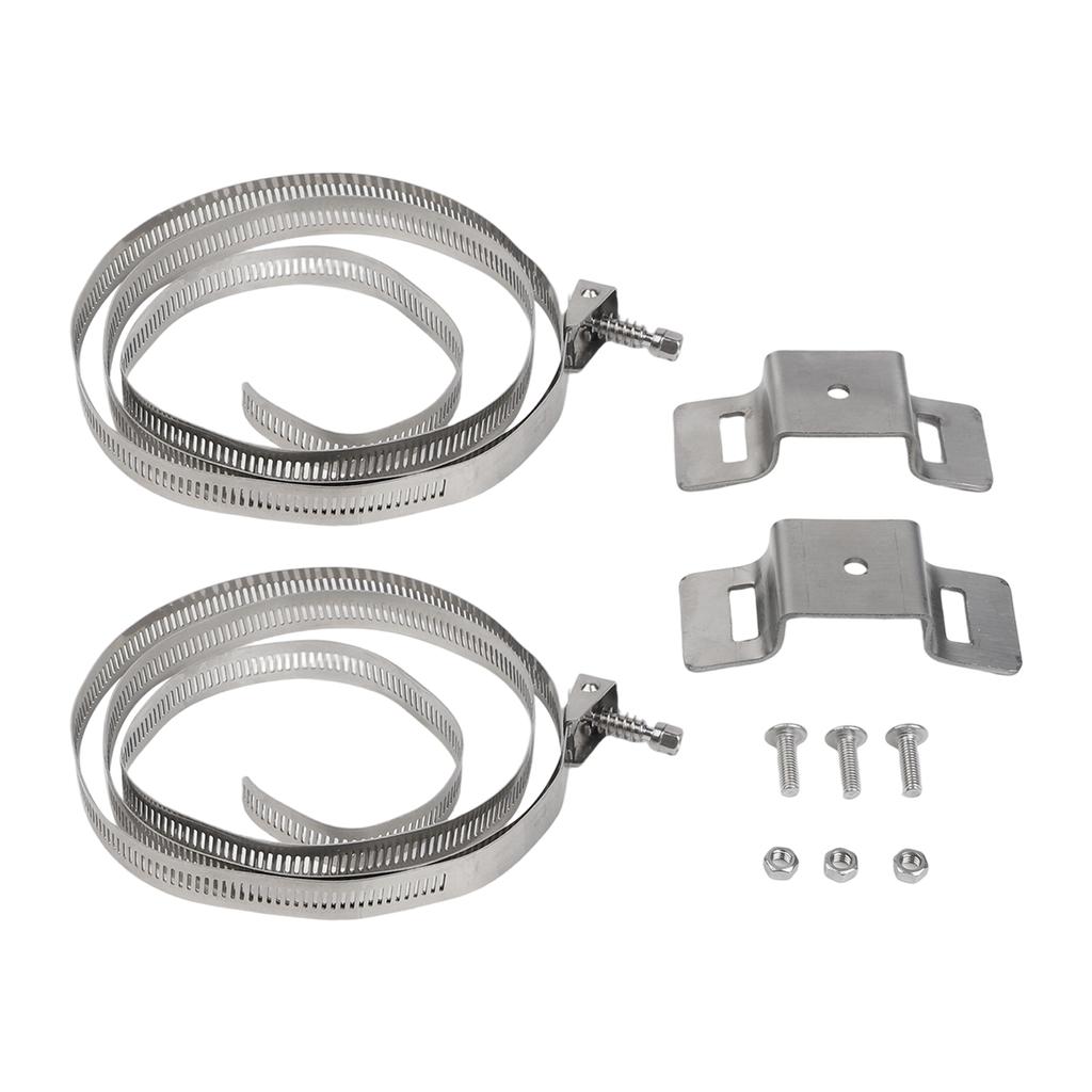 Cylindrical Compatibility Metal Sign Bracket Adjustable Sign Holder Adjustable Size For Posts Installation Of Road Signs