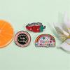 Playful Rainbow Chili Pin Sturdy Metal Badge Adornment Stylish Lapel Pin Accessory Suitable for Everyday Outfits