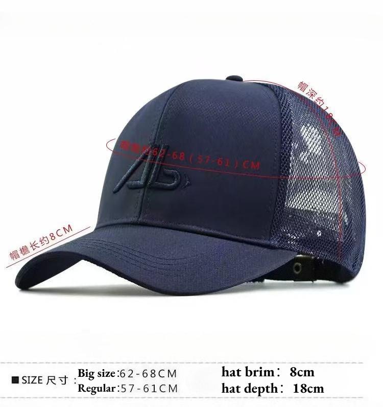 Xxl 62-68Cm Big Head Mesh Quick-Dry Baseball Cap For Dad Large Size Outdoors Casual Sun Caps Men Snapback Hats Women Sports Hat