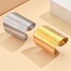 Adjustable Titanium Steel Ring, Wide Polished Neutral Style for Men and Women, Index Finger Jewelry