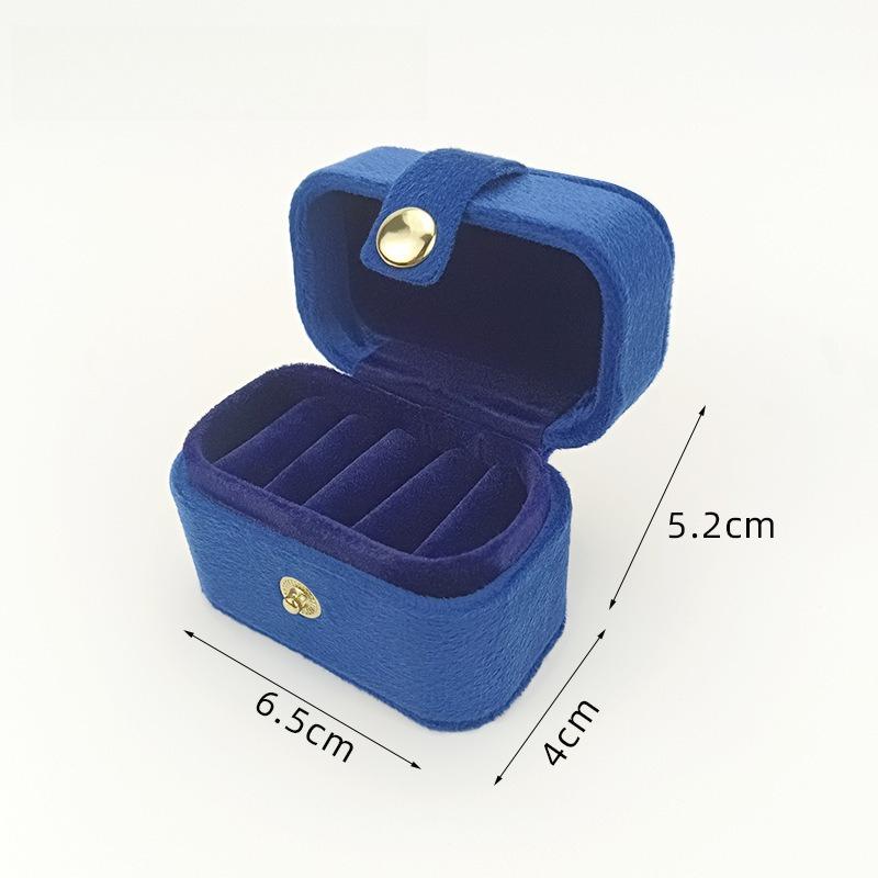 New Velvet Mini Ring Box Portable Earnail Pair Ring Jewelry Packaging and Storage Box