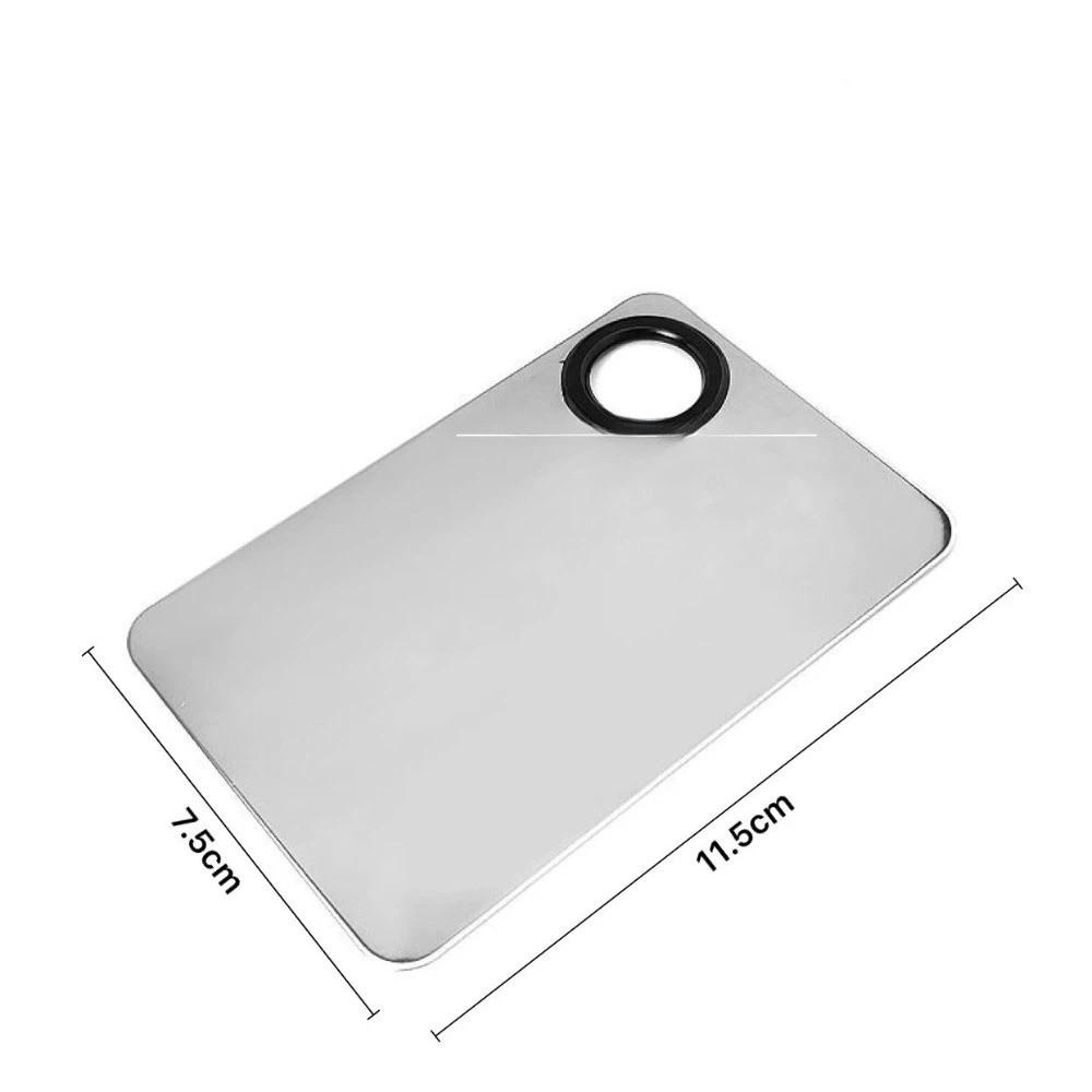 One-Line Makeup Mixing Palette Stainless Steel Cosmetic Beauty Tool Practical Makeup Brush Makeup