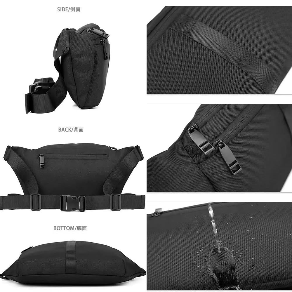 LEOLEO Lightweight Sports Shoulder Perfect for and with Multifunctional Waist Pouch and Hip and Compact Design Bag, Commuting, Travel, Cycling, Bag,