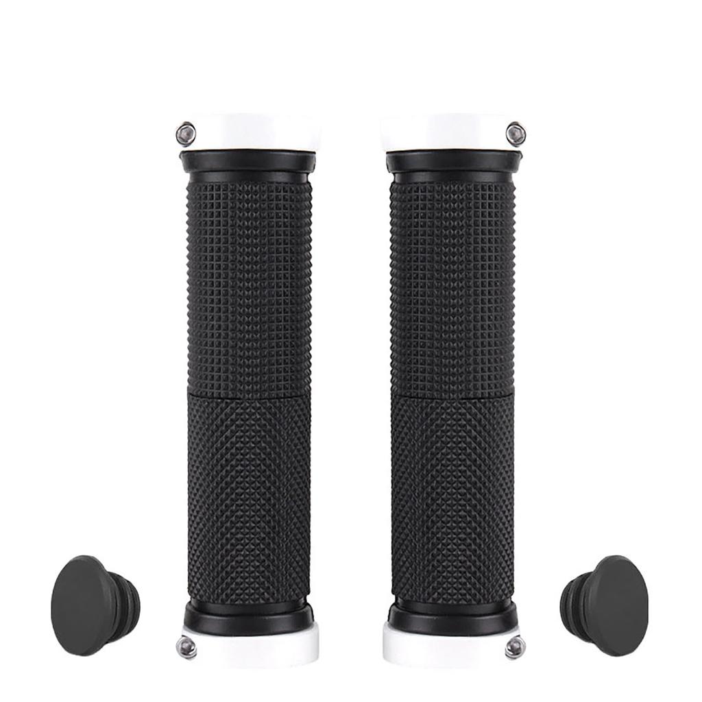 1 Pair Bicycle Grips MTB Mountain Bicycle Handlebar Grips Bilateral Locking Non-slip Grip Sleeve for Better Cycling Experience