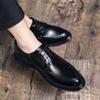 Office Oxford Shoes Men'sLarge Size Business Dress Shoes Soft Sole Lightweight Casual Shoes Lace Up Classic Brown Wedding Shoes