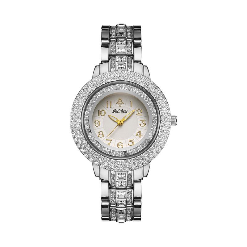 Yalalusi Women's Luxury Gold Diamond Quartz Watch - Fashionable, Waterproof, and Elegant Casual Wristwatch.