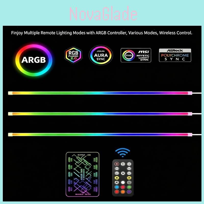 Rgb Gaming Pc Case Lighting Strip With 5v Three Pins For Dynamic Color Effects