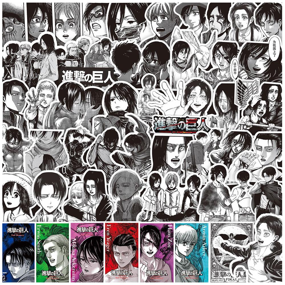 50/100pcs Cartoon Mix Demon Slayer NANA Anime Stickers Decals Skateboard Laptop Motorcycle Graffiti Waterproof Sticker Kids Toys