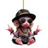 Car Pendant Cartoon Pouting Monkey Charm Acrylic Pendant Lightweight 2D Backpack Auto Accessory Car Decoration
