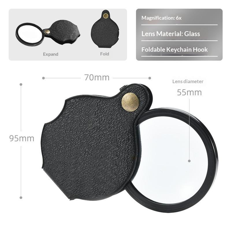 11X Folding Pocket Magnifying Glass Portable Mini Magnifier for Reading Inspection High Clarity Lens for Adults Seniors