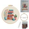 1Pc DIY Embroidery Starter Kit Cross Stitch Kits for Beginners Bookshelf Pattern