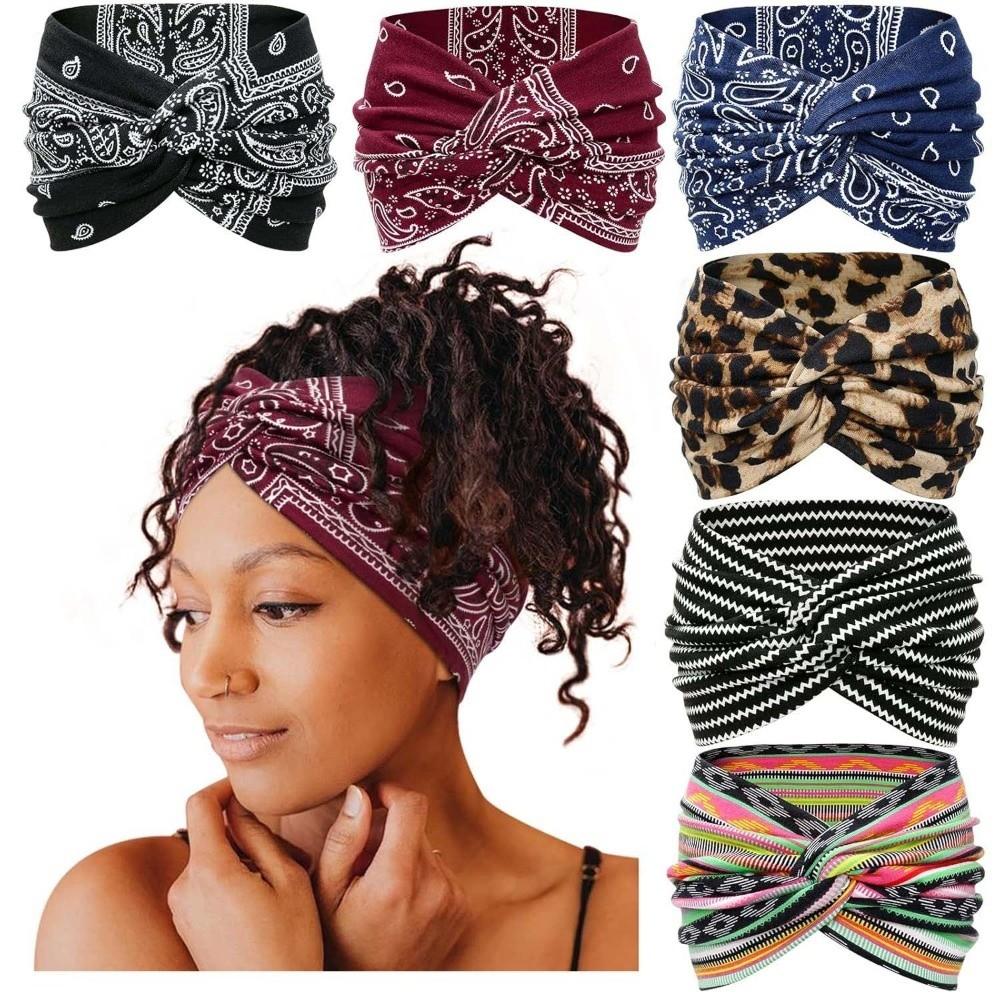 

6 PCS Euro-American Style Yoga Hairband Hip-hop Versatile Tapered Headband Sports Headband Men Set 2
