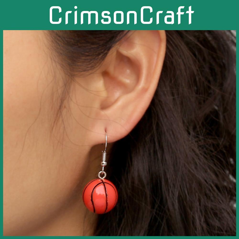 Nba Inspired Resin Earrings With Geometric Design For Casual Or Party Wear