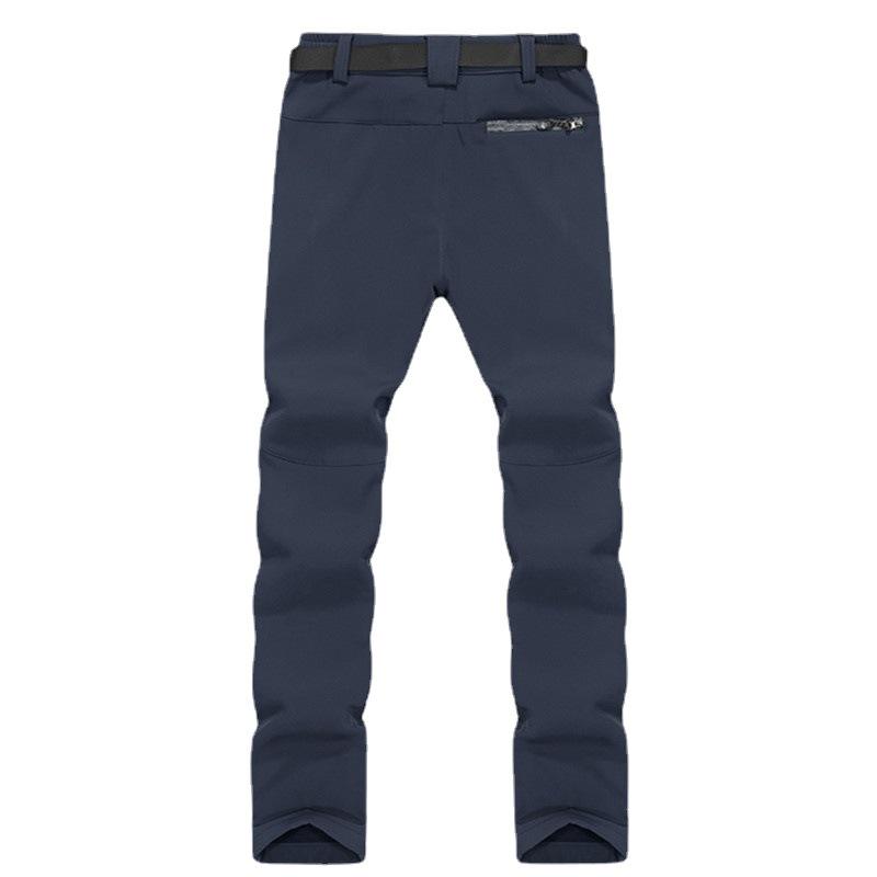 Men's and Women's Winter Fleece-Lined Windproof Pants: Warm, Thickened Softshell for Outdoor Wear, Available In Plus Sizes