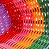 Kids Bikes Front Basket Rainbow Color Plastic Wovens Bikes Basket Easily Install