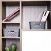 A Top-quality Hollowed out Side Woven Plastic Storage Box Simple Organizer Basket for Home Kitchen Sundry Goods